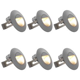 Outdoor LED Wall Lights 6 Pieces 5 W Silver Round