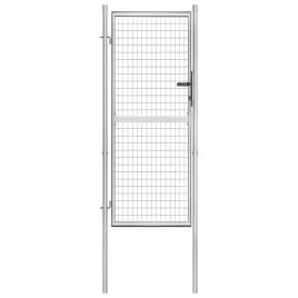 Garden Gate Galvanised Steel 105x250 cm Silver