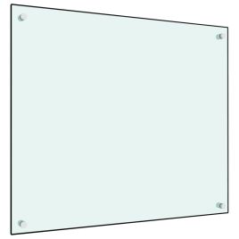 Kitchen Backsplash White 70x60 cm Tempered Glass