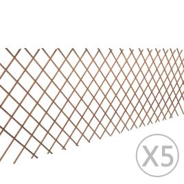 Willow Trellis Fence 5 pcs 180x90 cm