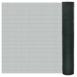 Chicken Wire Fence Galvanised Steel 1x25 m Green