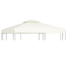 Gazebo Cover Canopy Replacement 310 g / m2 Cream White 3 x 3 m