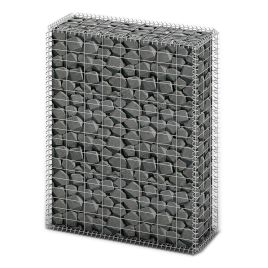 Gabion Basket with Lids Galvanised Wire 100 x 80 x 30 cm