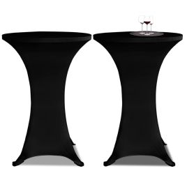 THWOD Standing Table Cover Dia 70cm Stretch 2 pcs - Black
