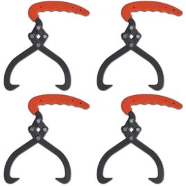 4 pcs Log Tongs with PVC Handle