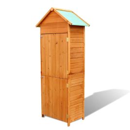 Garden Storage Cabinet Brown 42.5x64x190 cm