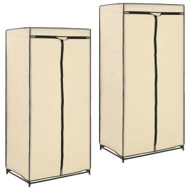 Wardrobes 2 pcs Cream 75x50x160cm