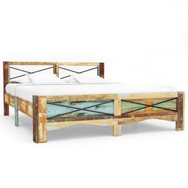 Bed Frame Solid Reclaimed Wood 180x200 cm Super King
