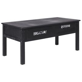 Coffee Table Black 100x50x45 cm Wood
