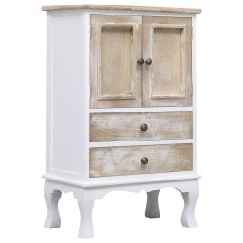 Drawer Cabinet White 50x30x80 cm Wood