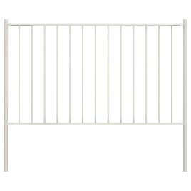Fence Panel with Posts Powder-coated Steel 1.7x1.25 m White