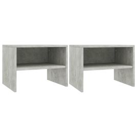 Bedside Cabinets 2 pcs Concrete Grey 40x30x30cm Engineered Wood - Lanne