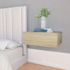 Floating Nightstand Sonoma Oak 40x30x15cm Engineered Wood