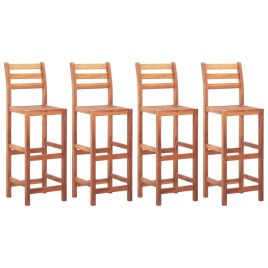 Bar Chairs 4 Pieces Solid Acacia Wood