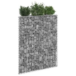 Trapezium Gabion Raised Bed Galvanised Steel 80x20x100 cm