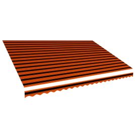 Awning Top Sunshade Canvas Orange and Brown 500x300 cm