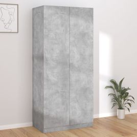 Wardrobe Concrete Grey 90x52x200cm Engineered Wood