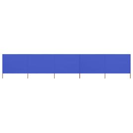 5-panel Wind Screen Fabric 600x80 cm Azure Blue