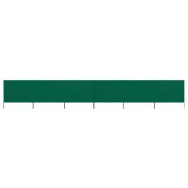6-panel Wind Screen Fabric 800x120 cm Green