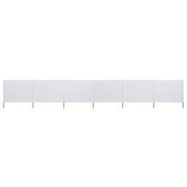 6-panel Wind Screen Fabric 800x160 cm Sand White