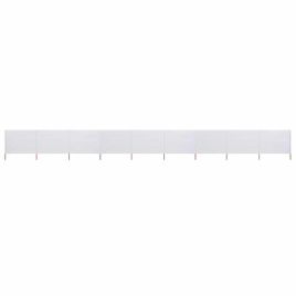 PHEHAL 9-panel Wind Screen 1200x160 cm Sand Fabric - White