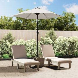 Parasol Sand White 200x224 cm Aluminium