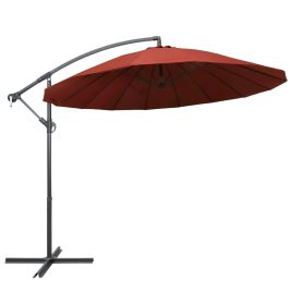 Hanging Parasol Terracotta 3 m Aluminium Pole