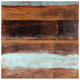 Square Table Top 80x80 cm 25-27 mm Solid Reclaimed Wood