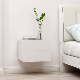 Bedside Cabinets 2 pcs White 40x30x30cm Engineered Wood - Elara