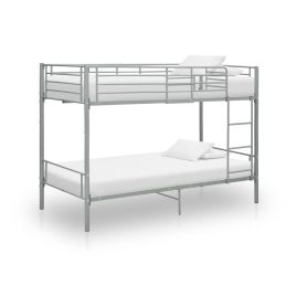 Bunk Bed Grey Metal 90x200 cm