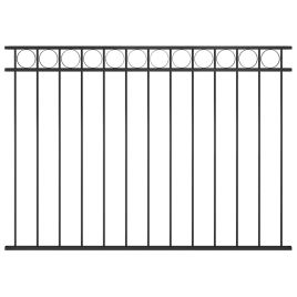 Fence Panel Steel 1.7x1.2 m Black