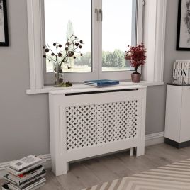 Radiator Covers 2 pcs White 112x19x81.5 cm MDF