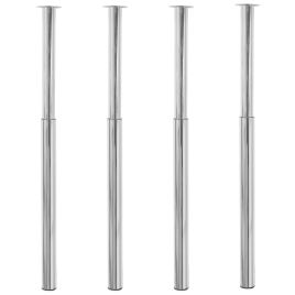 Telescopic Table Legs 4 pcs Chrome 710 mm-1100 mm