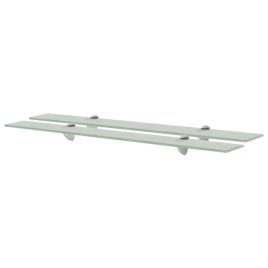 Floating Shelves 2 pcs Glass 80x10 cm 8 mm