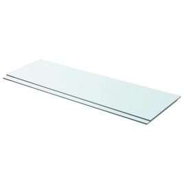 Shelves 2 pcs Panel Glass Clear 90x30 cm