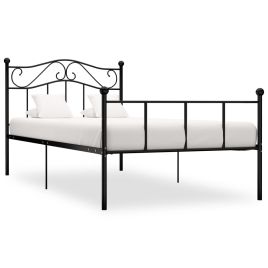 Bed Frame Black Metal 90x200 cm
