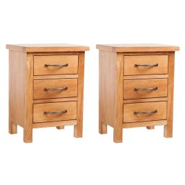Nightstands 2 pcs 40x30x54cm Solid Oak Wood
