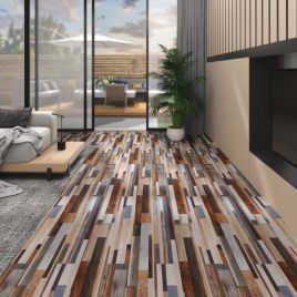 PVC Flooring Planks 4.46 sqm 3mm Self-adhesive Multicolour
