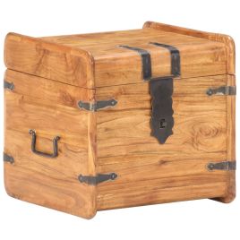 Chest 40x40x40cm Solid Acacia Wood Natural - Tiao