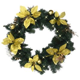 Chena Christmas Wreath with LED Lights Green 60cm PVC