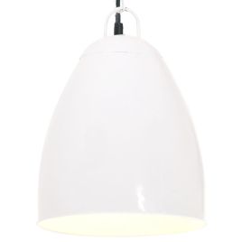 Industrial Hanging Lamp 25 W White Round 32 cm E27