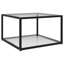Coffee Table Transparent 60x60x35 cm Tempered Glass