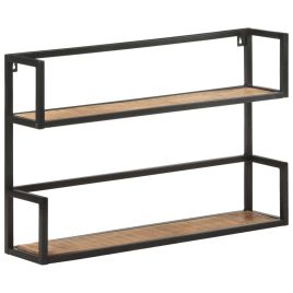 Wall Shelf 80x20x60 cm Rough Mango Wood