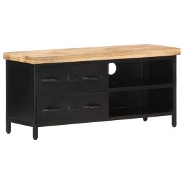 TV Cabinet 90x30x41 cm Rough Mango Wood