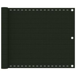 Balcony Screen Dark Green 75x600 cm HDPE