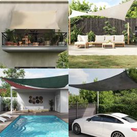 Sunshade Sail 160 g/m2 Trapezium Orange 4/5x3 m HDPE