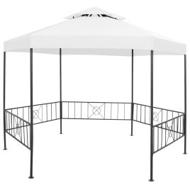 Garden Gazebo 323x275x265 cm White 180 g/m2