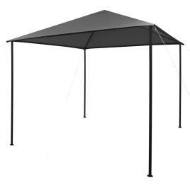 Gazebo 3x3 m Anthracite Fabric and Steel 180 g/m2