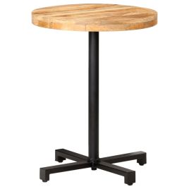 Bistro Table Round 60x75 cm Rough Mango Wood
