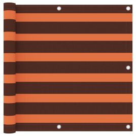 Balcony Screen Orange and Brown 90x300 cm Oxford Fabric
